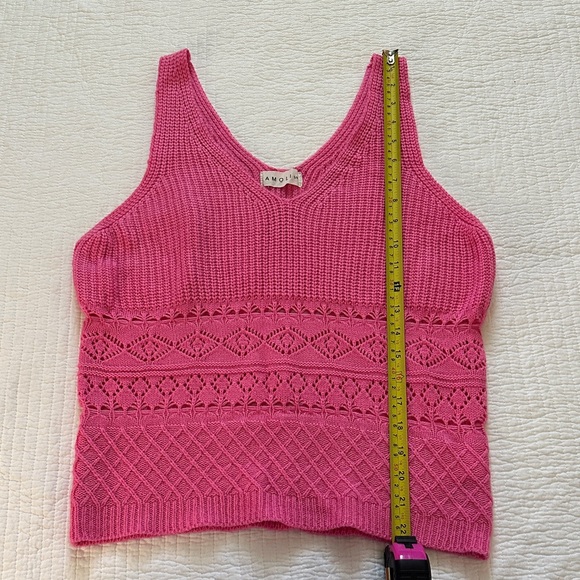 Pink Knit Tank Top for Women - Picture 6 of 6